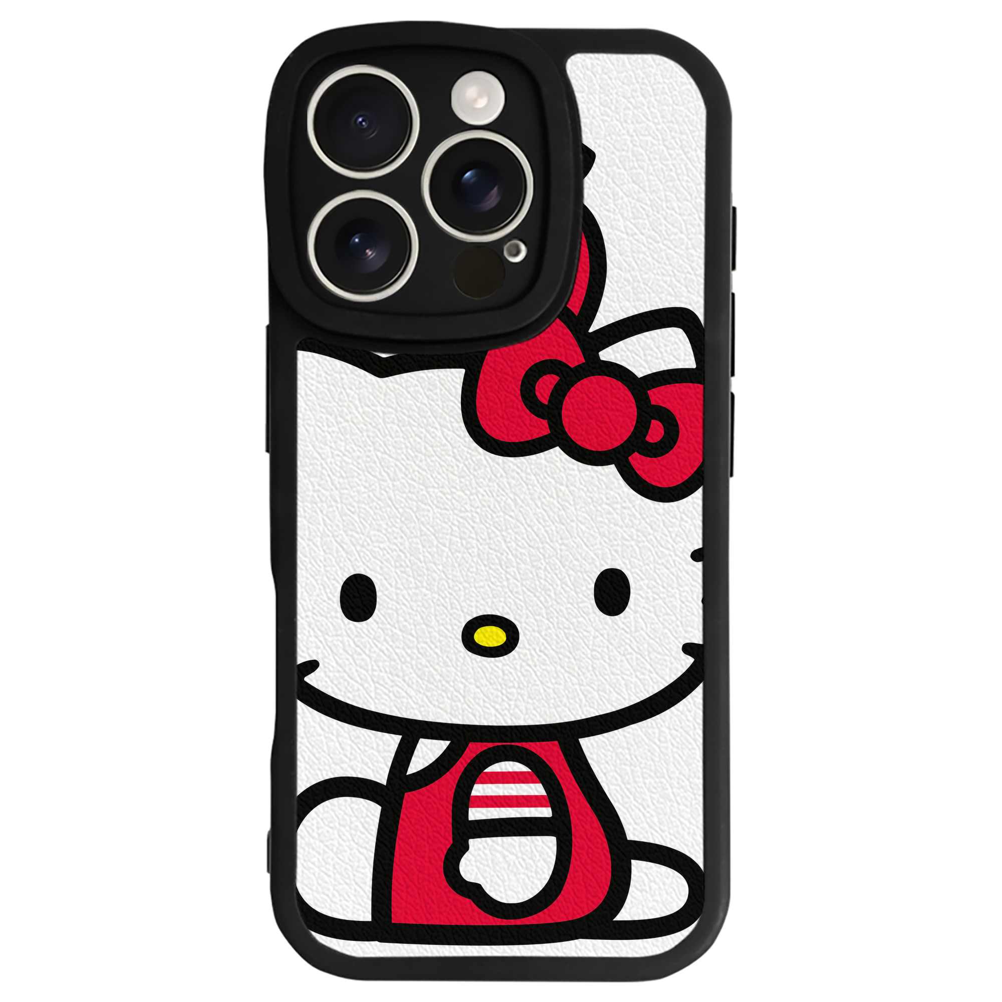 （画像用） Hello Kitty ハローキティ 【iPhone 16シリーズ対応】シリコンスマホケース（レザー調） 材質：シリコン